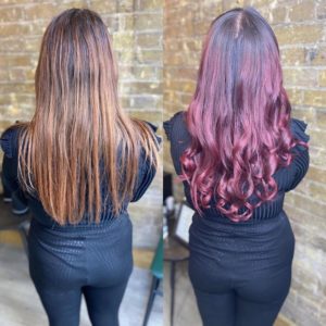 red hair colours at hair by elements hairdressers bishops stortford hertfordshire