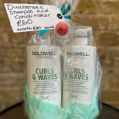 dualsensese curls and waves shampoo and conditioner set