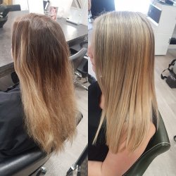 before-and-after-highlights at Hair by Elements Hairdressers in Bishop's Stortford