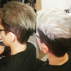 Hair Colour Before and After at Hair by Elements Hairdressers in Bishop's Stortford