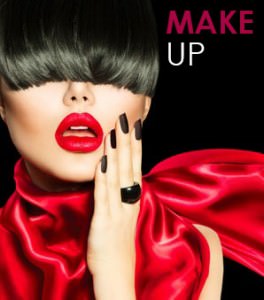 Proffesional make up application at Elements hair & beauty salon in Bishops Stortford