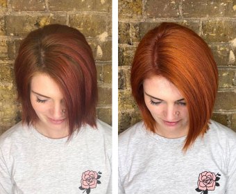 Hair Colour Before and After at Hair by Elements Hairdressers in Bishop's Stortford