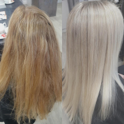 Hair Colour Before and After at Hair by Elements Hairdressers in Bishop's Stortford