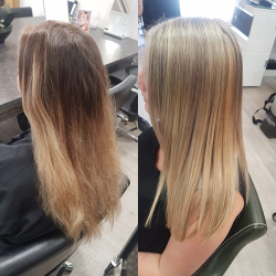 before-and-after-highlights at Hair by Elements Hairdressers in Bishop's Stortford