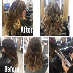 Hair Colour Before and After at Hair by Elements Hairdressers in Bishop's Stortford