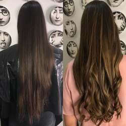 Hair Colour Before and After at Hair by Elements Hairdressers in Bishop's Stortford